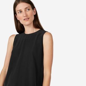 Everlane Silk Shell in washed black